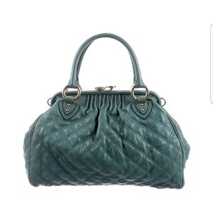 Quilted Leather Stam Shoulder Bag